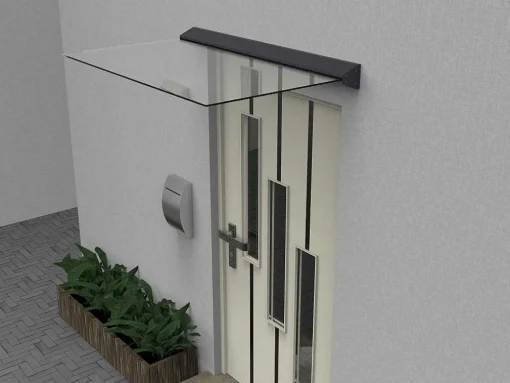 Platte Deurluifel Van Aluminium 140 X 90 Cm Met Ledverlichting - Luxama