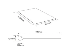 Platte Deurluifel Van Aluminium 140 X 90 Cm Met Ledverlichting - Luxama
