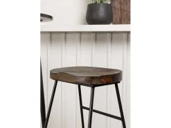 Plaza Barmeubelset Bartafel Zwart En 2 Ozark Barstoelen Naturel.