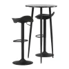 Plaza Barmeubelset Bartafel Zwart En 2 Adesto Barstoelen Zwart.