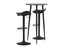 Plaza Barmeubelset Bartafel Zwart En 2 Adesto Barstoelen Zwart.
