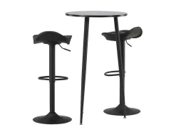 Plaza Barmeubelset Bartafel Zwart En 2 Adesto Barstoelen Zwart.