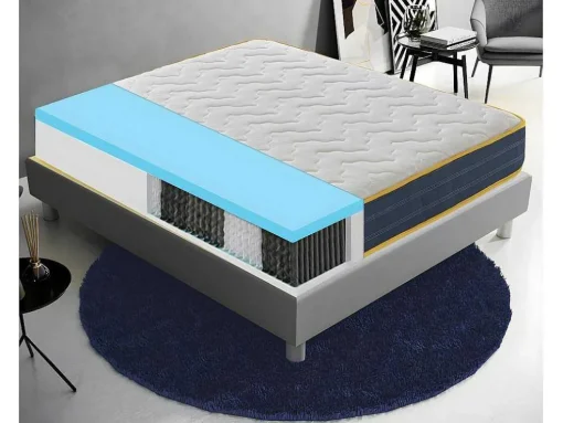 Pocketveringmatras En Traagschuim Met 9 Gedifferentieerde Zones - 23 Cm Hoog - Anatomisch 140X200 Cm