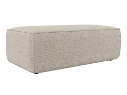 Poef In Beige Textuurstof Amelia