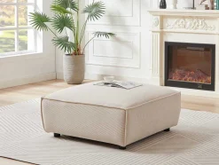 Poef Van Beige Ribfluweel Borore - Van Pascal Morabito