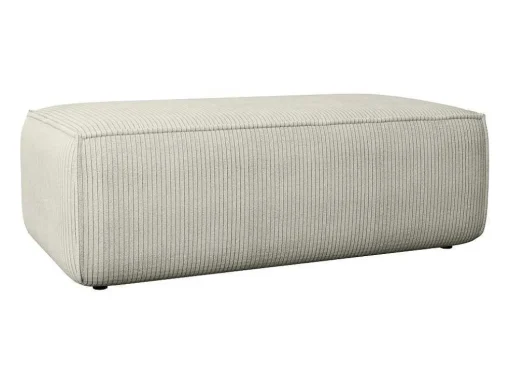 Poef Van Beige Ribfluweel Amelia