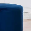 Poef Van Fluweel Cloria - Nachtblauw