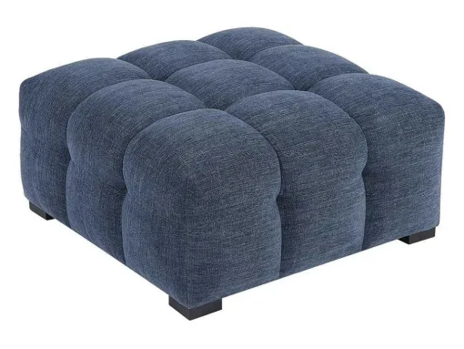 Poef Van Gechineerde Blauwe Stof Dilome Van Pascal Morabito