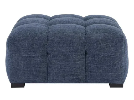 Poef Van Gechineerde Blauwe Stof Dilome Van Pascal Morabito
