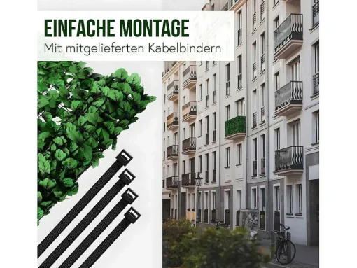 Privacyscherm Balkon N77 Ii Blad, 300X100Cm Donker Blad