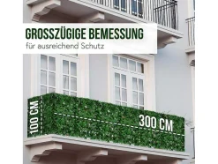 Privacyscherm Balkon N77 Ii Blad, 300X100Cm Donker Blad