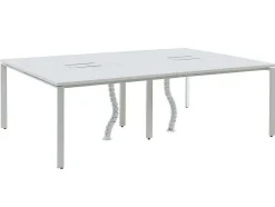 Professioneel Bureau Voor 4 Personen - Wit - L120 Cm - Downtown