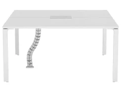 Professioneel Bureau Voor 2 Personen - Wit - L140 Cm - Downtown