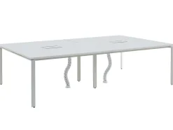 Professioneel Bureau Voor 4 Personen - Wit - L140 Cm - Downtown