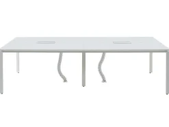 Professioneel Bureau Voor 4 Personen - Wit - L140 Cm - Downtown