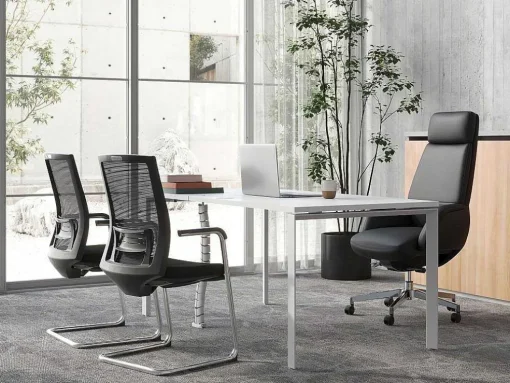 Professioneel Bureau Voor 1 Persoon - Wit - L140 Cm - Downtown