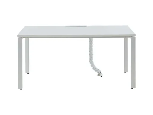 Professioneel Bureau Voor 1 Persoon - Wit - L160 Cm - Downtown