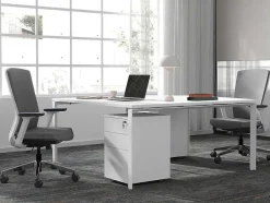 Professioneel Bureau Voor 2 Personen - Wit - L140 Cm - Downtown