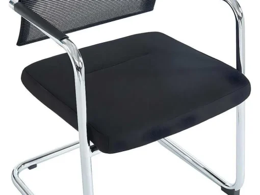 Professionele Bureaustoel - Stof En Verchroomd Metaal - Zwart - Marunouchi