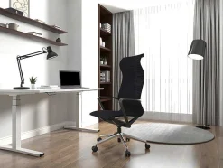 Professionele Bureaustoel - Stof - Zwart - Ladefense