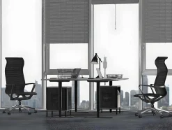 Professionele Bureaustoel - Stof - Zwart - Ladefense