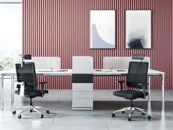 Professionele Ergonomische Bureaustoel - Met Hoofdsteun - Stof - Zwart - Wallstreet
