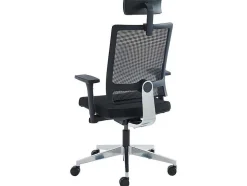 Professionele Ergonomische Bureaustoel - Met Hoofdsteun - Stof - Zwart - Wallstreet