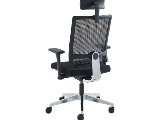 Professionele Ergonomische Bureaustoel - Met Hoofdsteun - Stof - Zwart - Wallstreet