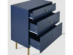 Ragement Ladekast Voor Slaapkamer - 3 Lades - Donkerblauw