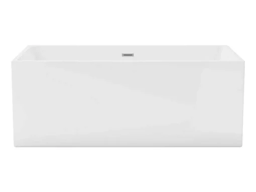 Rechthoekig Halfvrijstaand Bad - 248 L - 170 X 80 X 58 Cm - Wit - Acryl - Pikaia