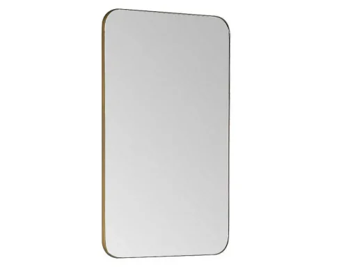 Rechthoekige Badkamerspiegel Met Gouden Contour - 50 X 80 Cm - Demetria