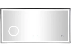 Rechthoekige Badkamerspiegel Met Licht En Digitale Klok - 120 X 60 Cm Aitana