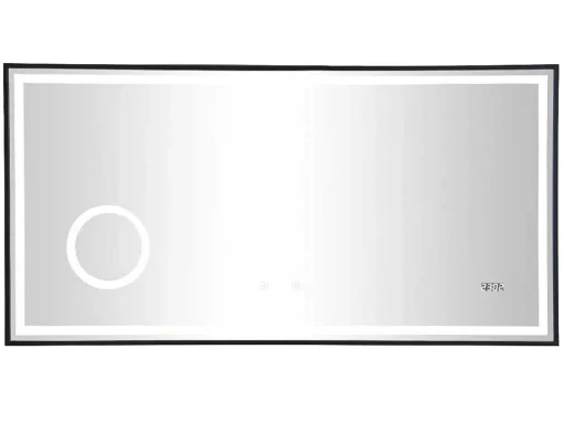 Rechthoekige Badkamerspiegel Met Licht En Digitale Klok - 120 X 60 Cm Aitana