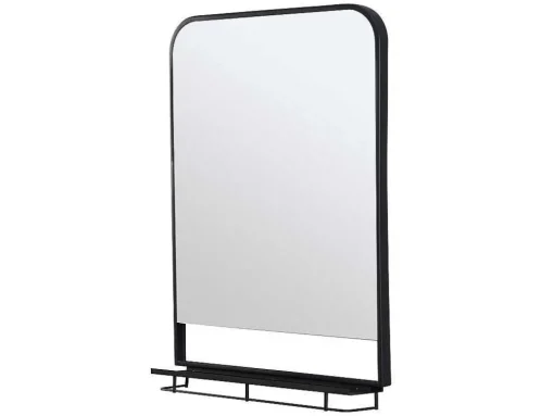 Rechthoekige Badkamerspiegel Met Opbergplankje - 60 X 80 Cm Erasmo