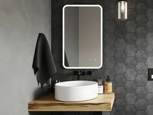 Rechthoekige Badkamerspiegel Met Verlichting - 50 X 80 Cm Limorico