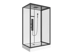Rechthoekige Douchecabine Met Massagestralen Plaatsingsrichting Naar Keuze L120 X B80 X H215 Cm Sulipa