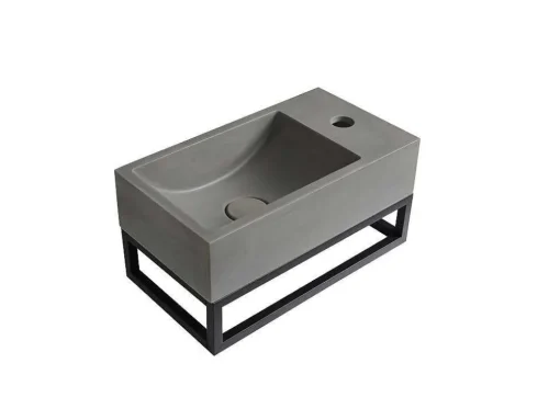Rechthoekige Hangende Wastafel Met Drager - L40 X B22 Cm - Uchami