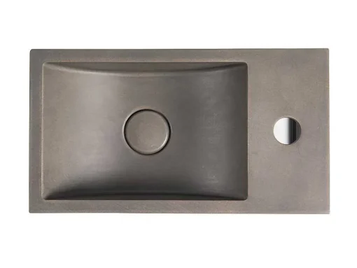 Rechthoekige Hangende Wastafel Met Drager - L40 X B22 Cm - Uchami