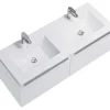 Rechthoekige Keramische Wastafel - Wit - 122 X 46,5 Cm - Motiac