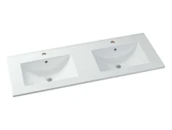 Rechthoekige Keramische Wastafel - Wit - 122 X 46,5 Cm - Motiac