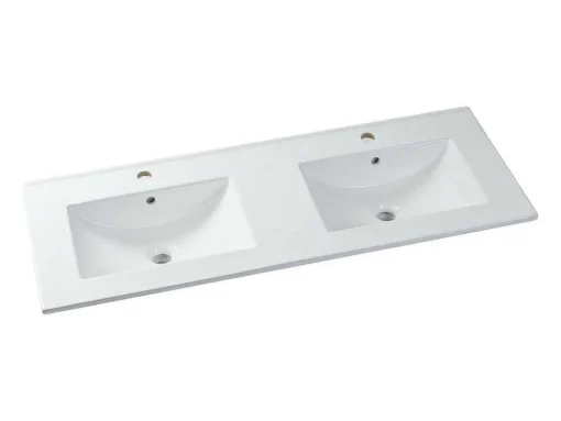 Rechthoekige Keramische Wastafel - Wit - 122 X 46,5 Cm - Motiac