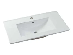 Rechthoekige Keramische Wastafel - Wit - 81 X 46,5 Cm - Motiac