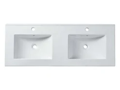 Rechthoekige Keramische Wastafel - Wit - 122 X 46,5 Cm - Motiac