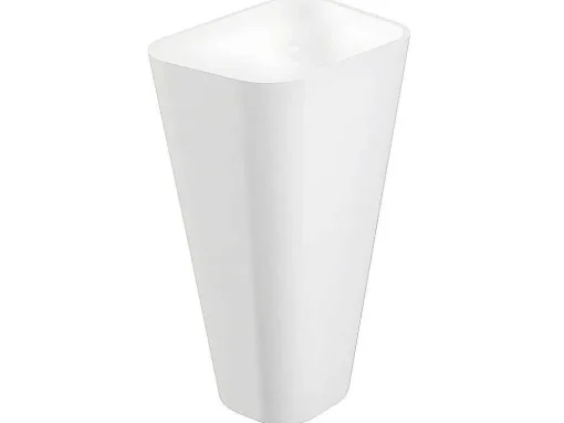 Rechthoekige Staande Wastafel Van Solid Surface - Wit - Tilicho