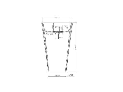 Rechthoekige Staande Wastafel Van Solid Surface - Wit - Tilicho
