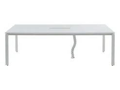 Rechthoekige Vergadertafel - 6 Personen - Wit - L240 Cm - Downtown