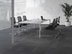 Rechthoekige Vergadertafel - 6 Personen - Wit - L240 Cm - Downtown