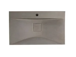 Rechthoekige Wastafel Om Te Plaatsen Van Beton - L80 X B48 Cm - Serov