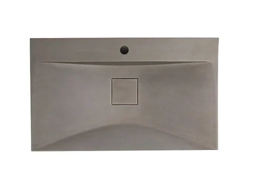 Rechthoekige Wastafel Om Te Plaatsen Van Beton - L80 X B48 Cm - Serov