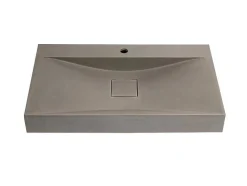 Rechthoekige Wastafel Om Te Plaatsen Van Beton - L80 X B48 Cm - Serov